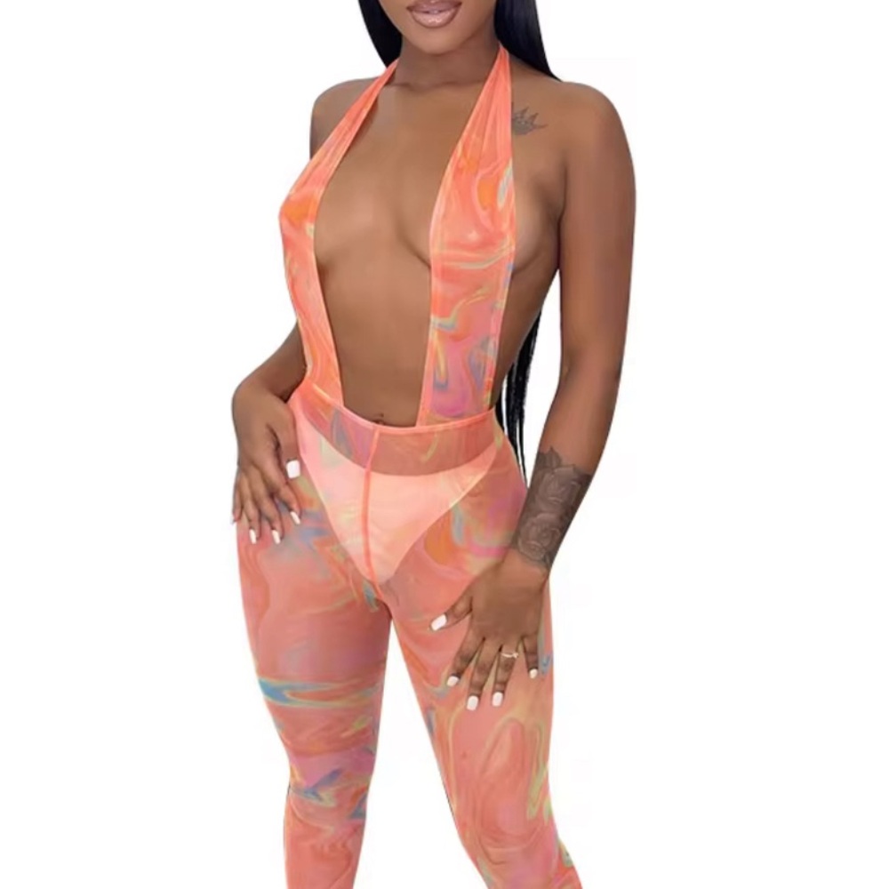 Vibrant Halter Jumpsuit